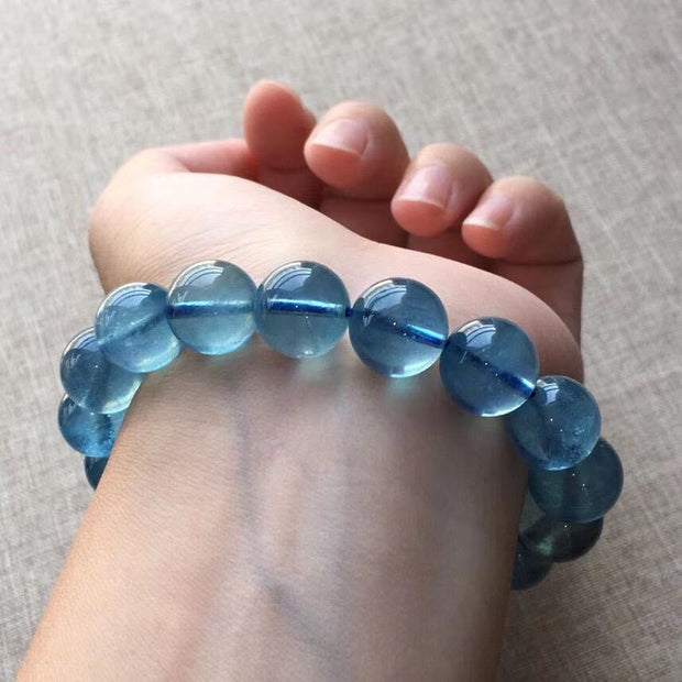 Natural Brazilian Crystal Aquamarine Bracelet For Women
