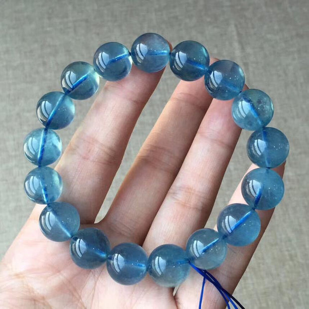 Natural Brazilian Crystal Aquamarine Bracelet For Women