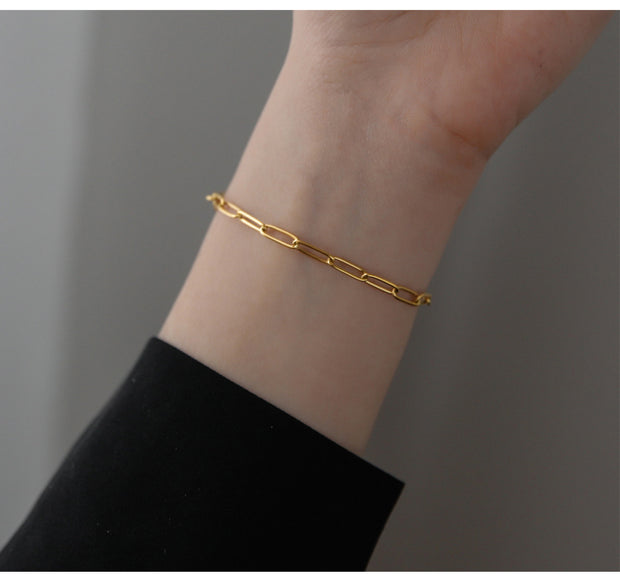 Women's Niche Light Luxury Design Square Brand Thick Chain Bracelet