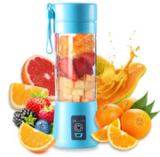 1pc Blue Portable Wireless Blender With 6 Blades, Usb Rechargeable